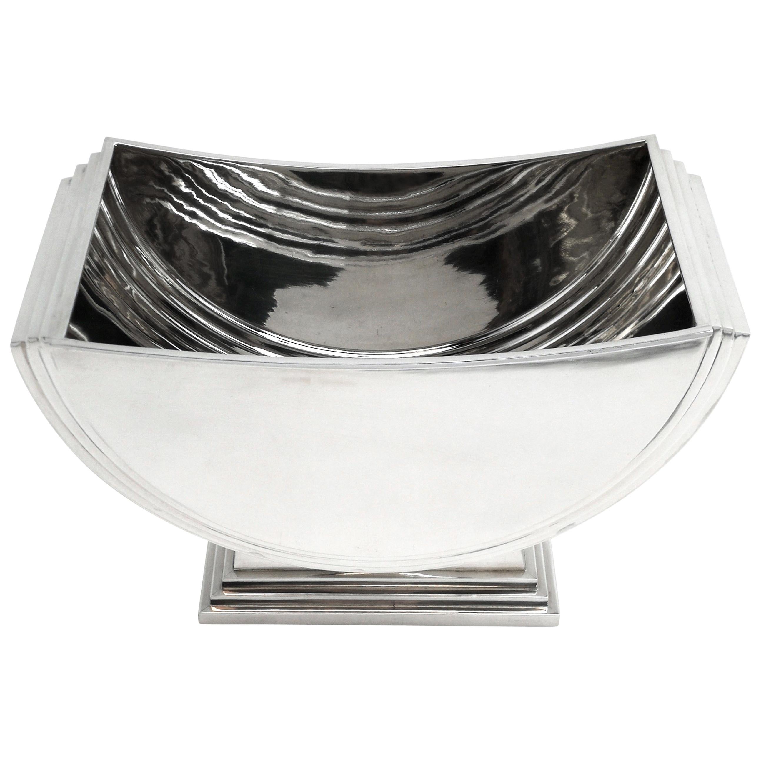 Sterling Silver Bowl / Champagne Cooler Art Deco Style 2013 Wine Ice Bucket
