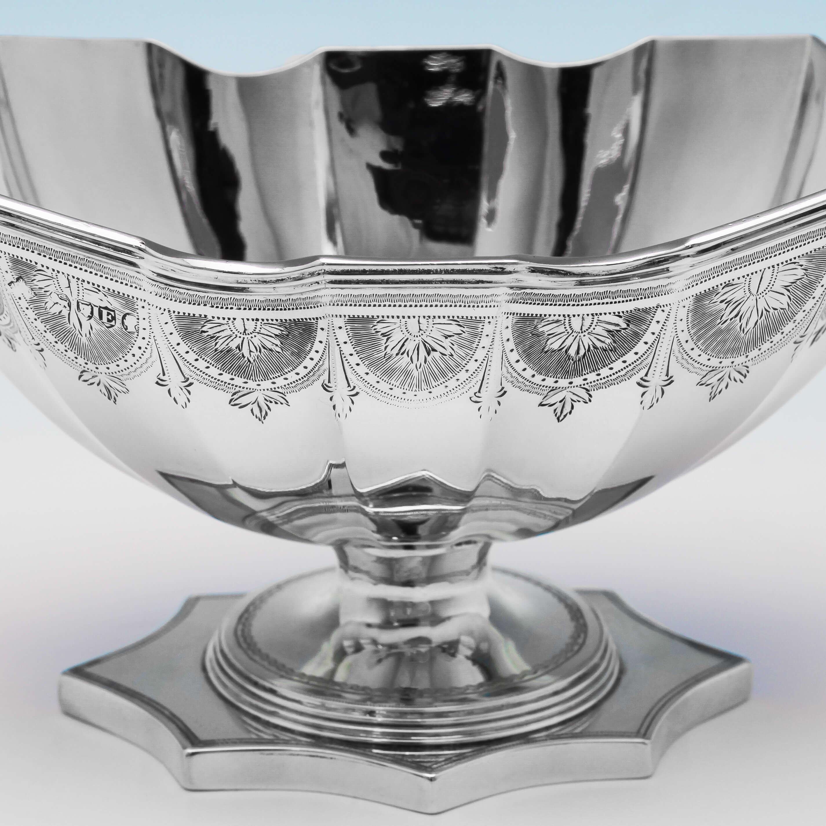 engraved silver bowl
