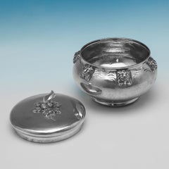 Rare Design Arts & Crafts Sterling Silver Box by Omar Ramsden