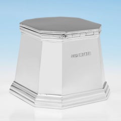 Art Deco Period Sterling Silver Box, H. H. Plante London 1936