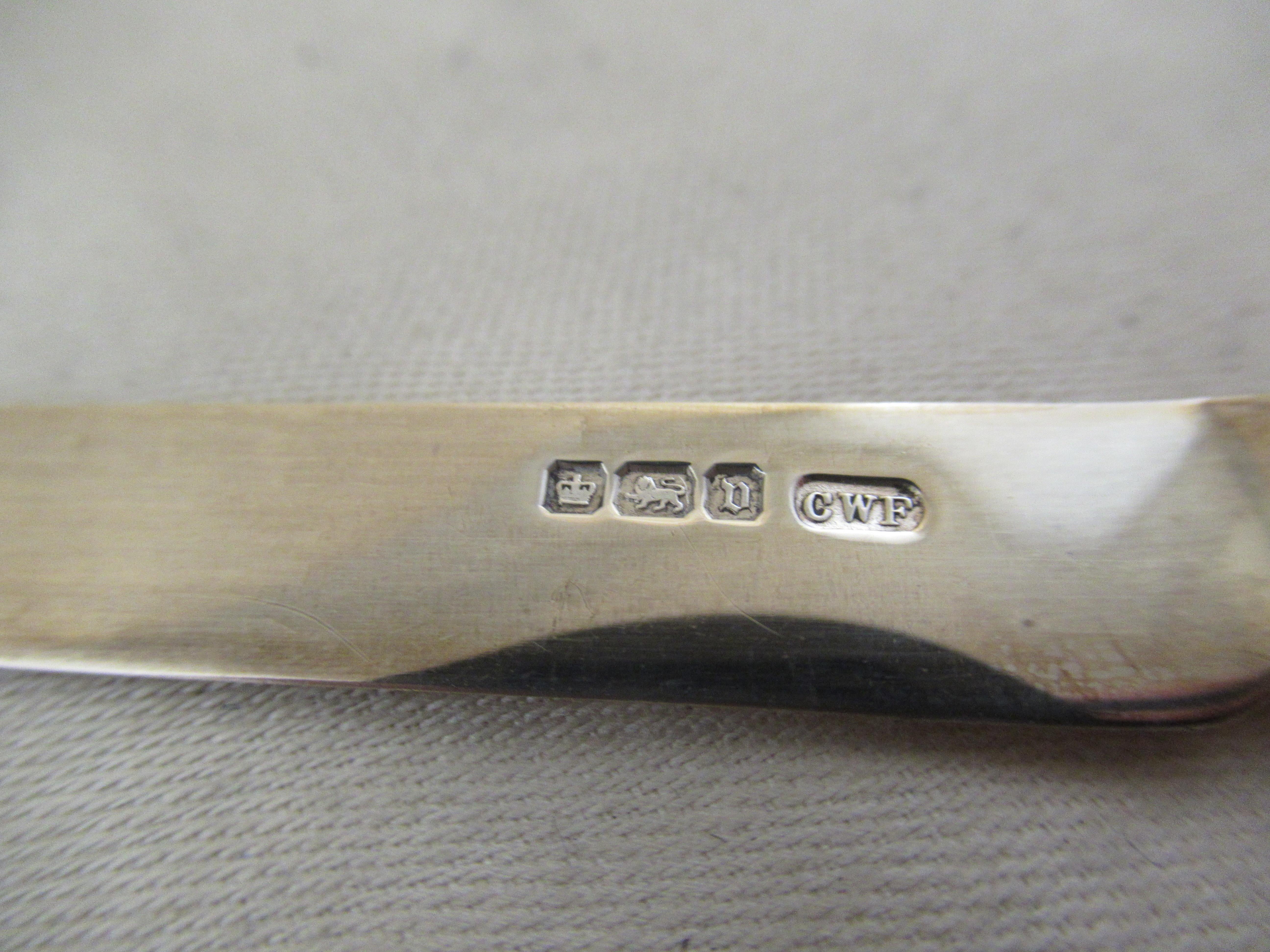 Sterling Silver - Box of 6 TEA KNIVES - ENGLISH - Hallmarked:- Sheffield 1913 In Excellent Condition For Sale In York, GB
