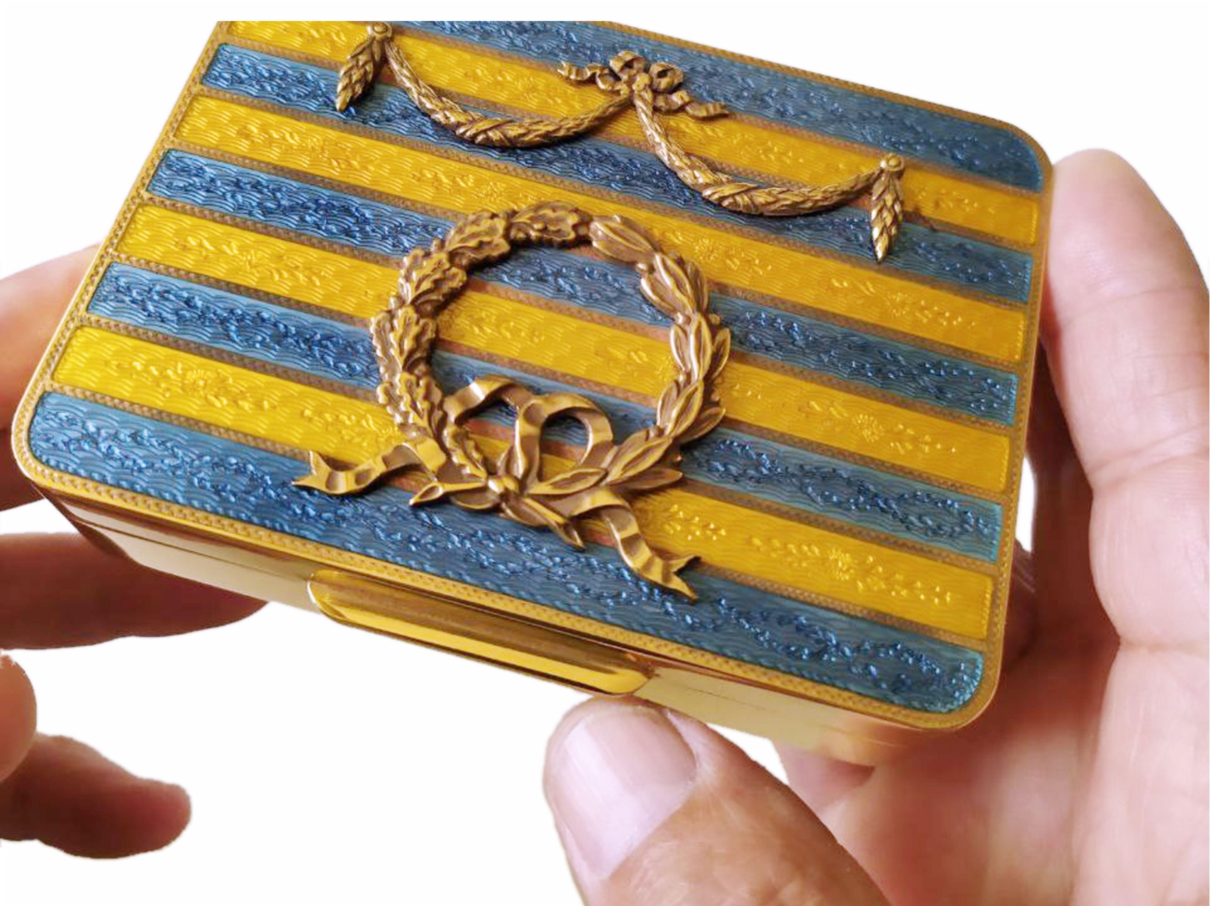 Italian Sterling Silver Box Striped Fire Enameled Salimbeni For Sale