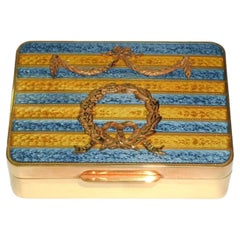 Salimbeni in argento Sterling Box a strisce smaltate a fuoco