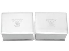 Boîtes en argent sterling, antique George IV (1823)