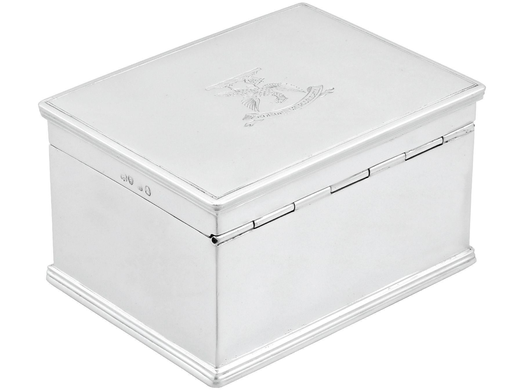19th Century Sterling Silver Boxes, Antique George IV '1823' For Sale
