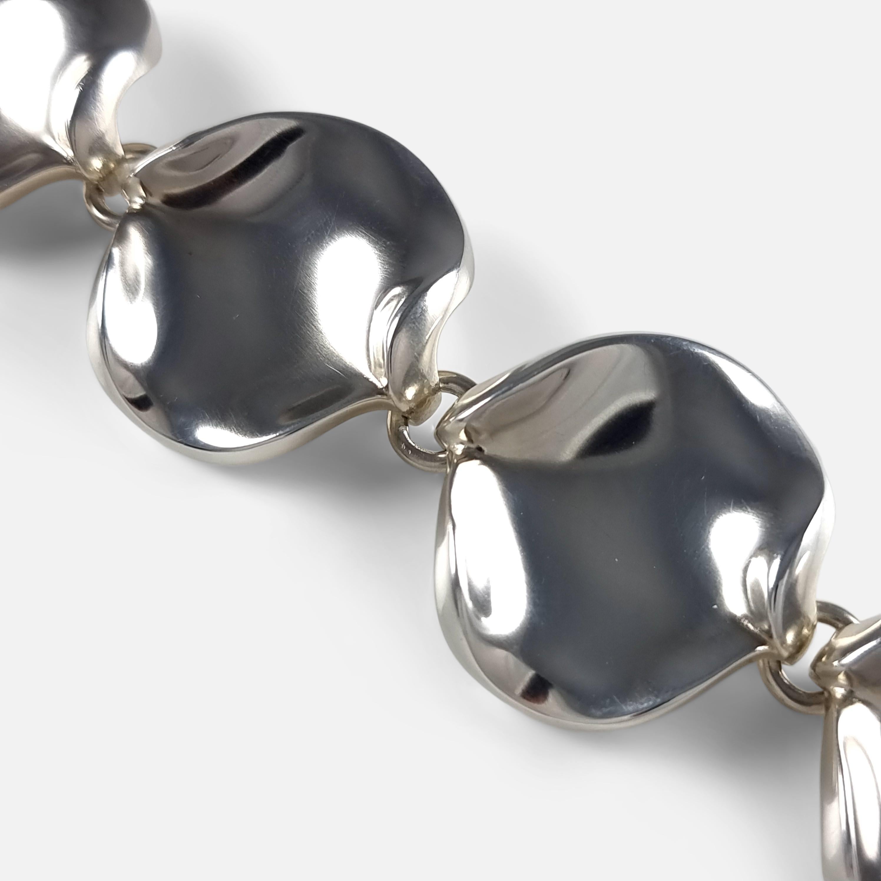 Sterling Silver Bracelet, by Hans Hansen for Georg Jensen For Sale 3