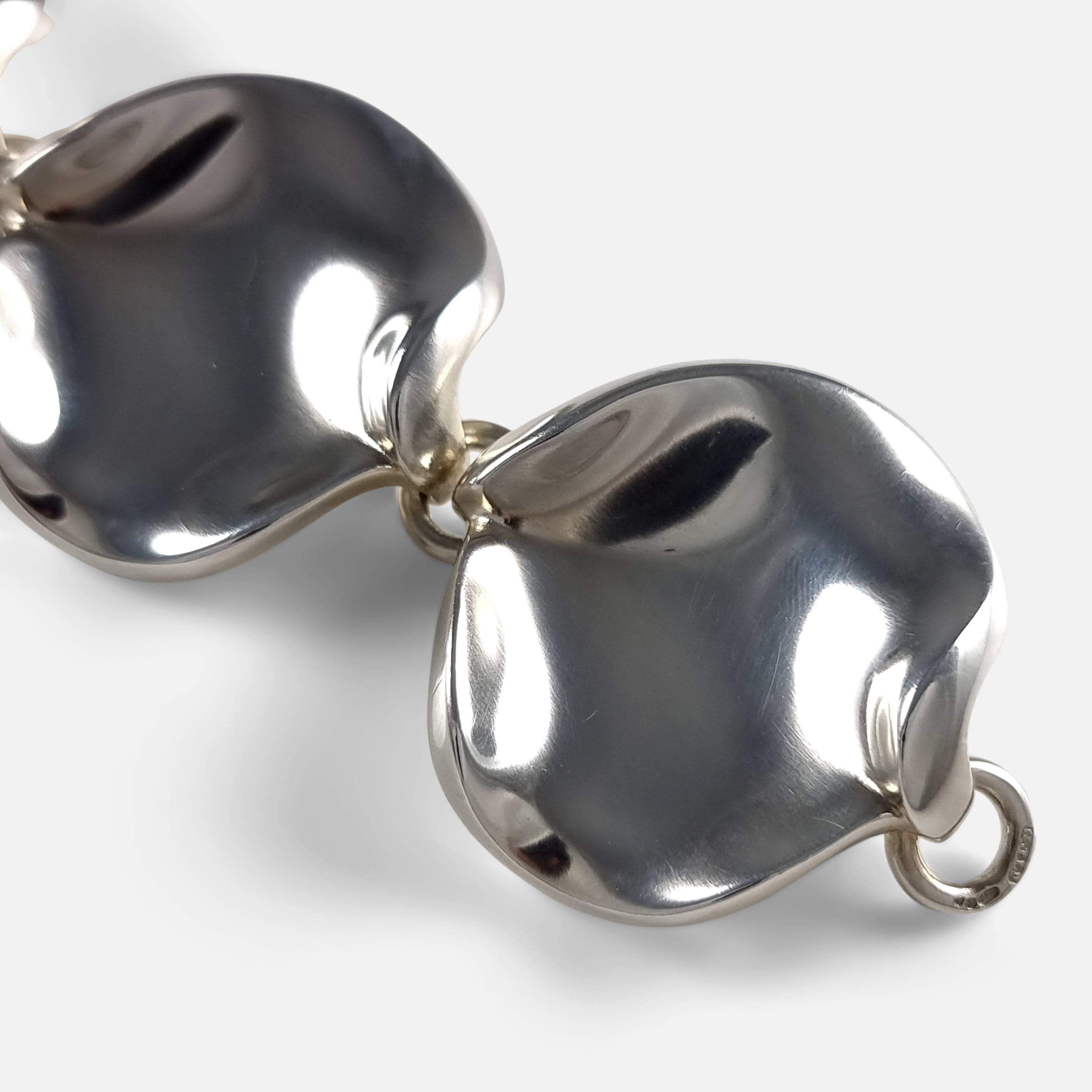 Sterling Silver Bracelet, by Hans Hansen for Georg Jensen For Sale 4