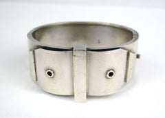 Sterling Silver Bracelet Cuff Bangle Victorian English