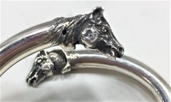 Pferdepferd, Manschettenarmband, Sterlingsilber, handgefertigt, Italien