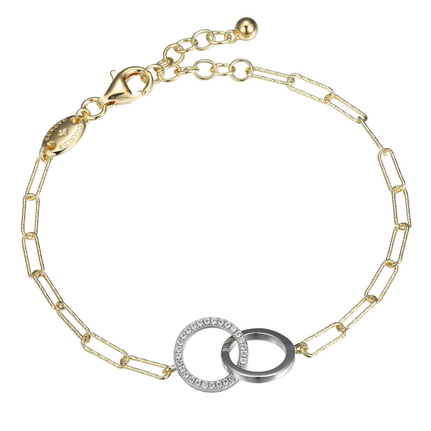 18 Karat Yellow Gold Circle Chain Bracelet For Sale at 1stDibs