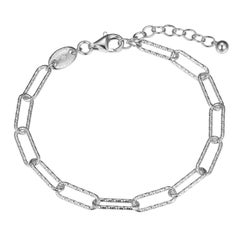 Sterling Silver Bracelet Paperclip Chain (5mm), Rhodium Finish