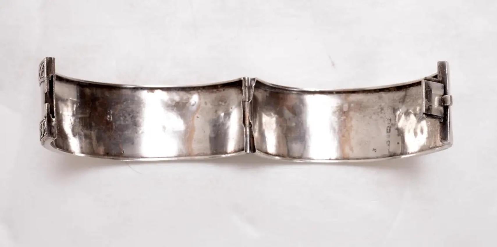 Sterling Silver Bracelet Signed by John Millward Banks, Birmingham, Dated 1885 For Sale 1