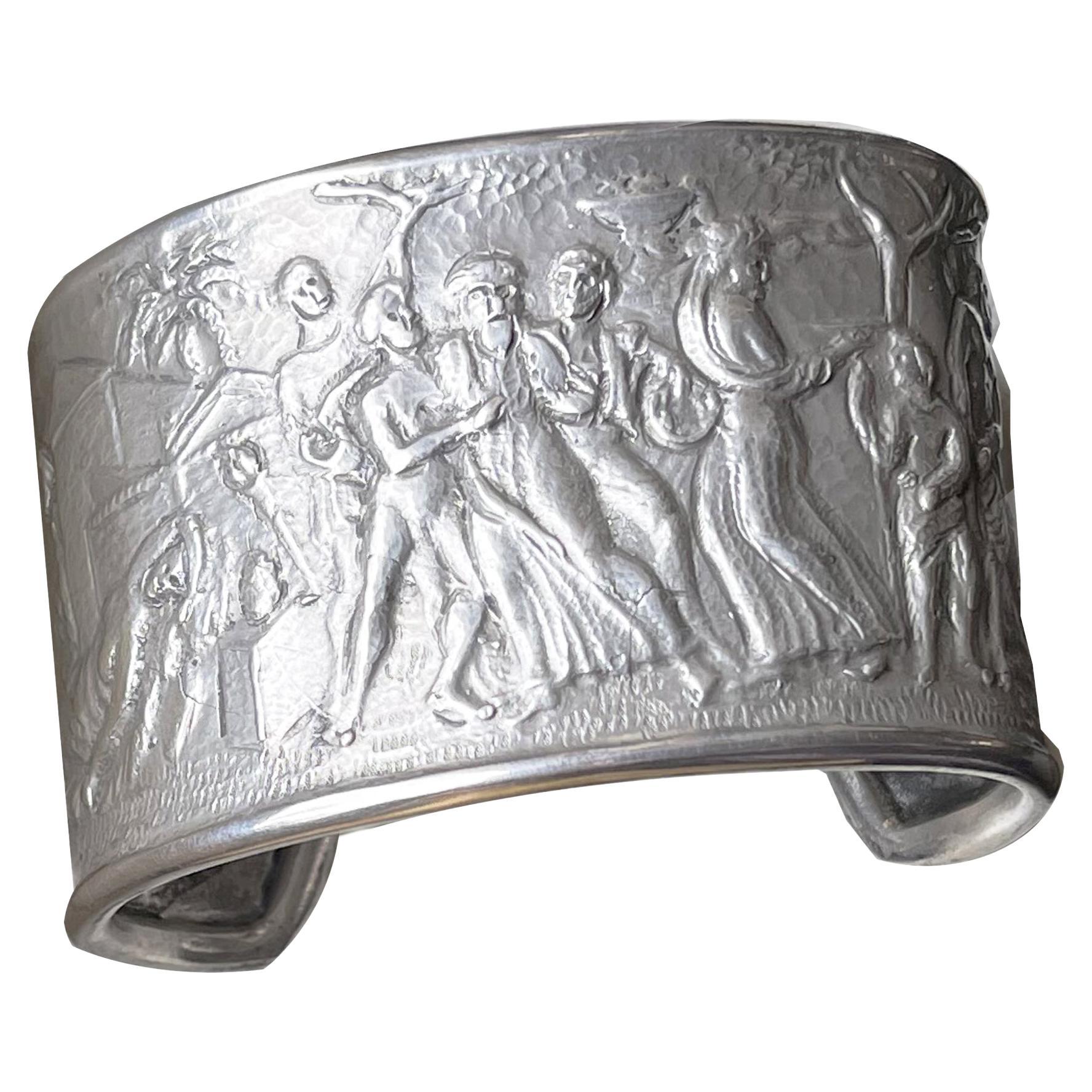 Sterling Silver Bracelet with Bacchanal Scene 'from a Roman Marble Bas-Relief'