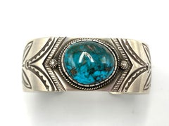 Armband aus Sterlingsilber mit Royston-Türkis von Calvin Martinez