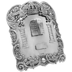 Judaica - Plaque de poitrine antique en argent sterling par Morris Salkind en 1916