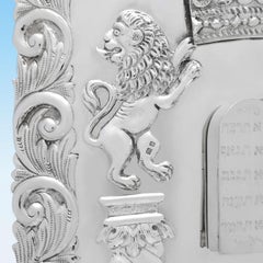 Traditional Antique Sterling Silver Breastplate, Judaica, London 1922