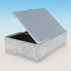 Mid-Century Modern Sterling Silver Bridge Box by Gerald Benney, London, 1970