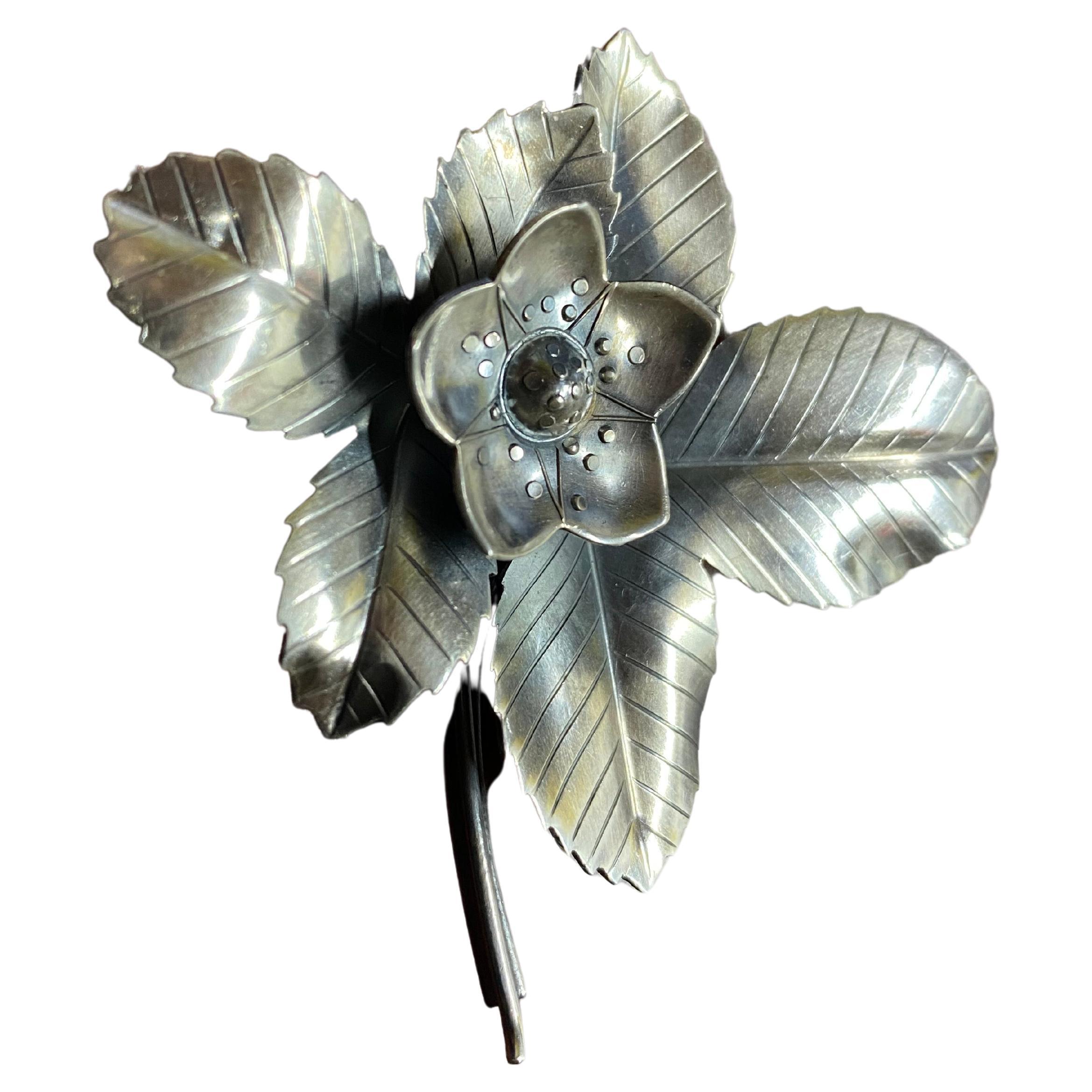 Sterling Silver Brooch from Anton Michelsen, Sweden, 1953