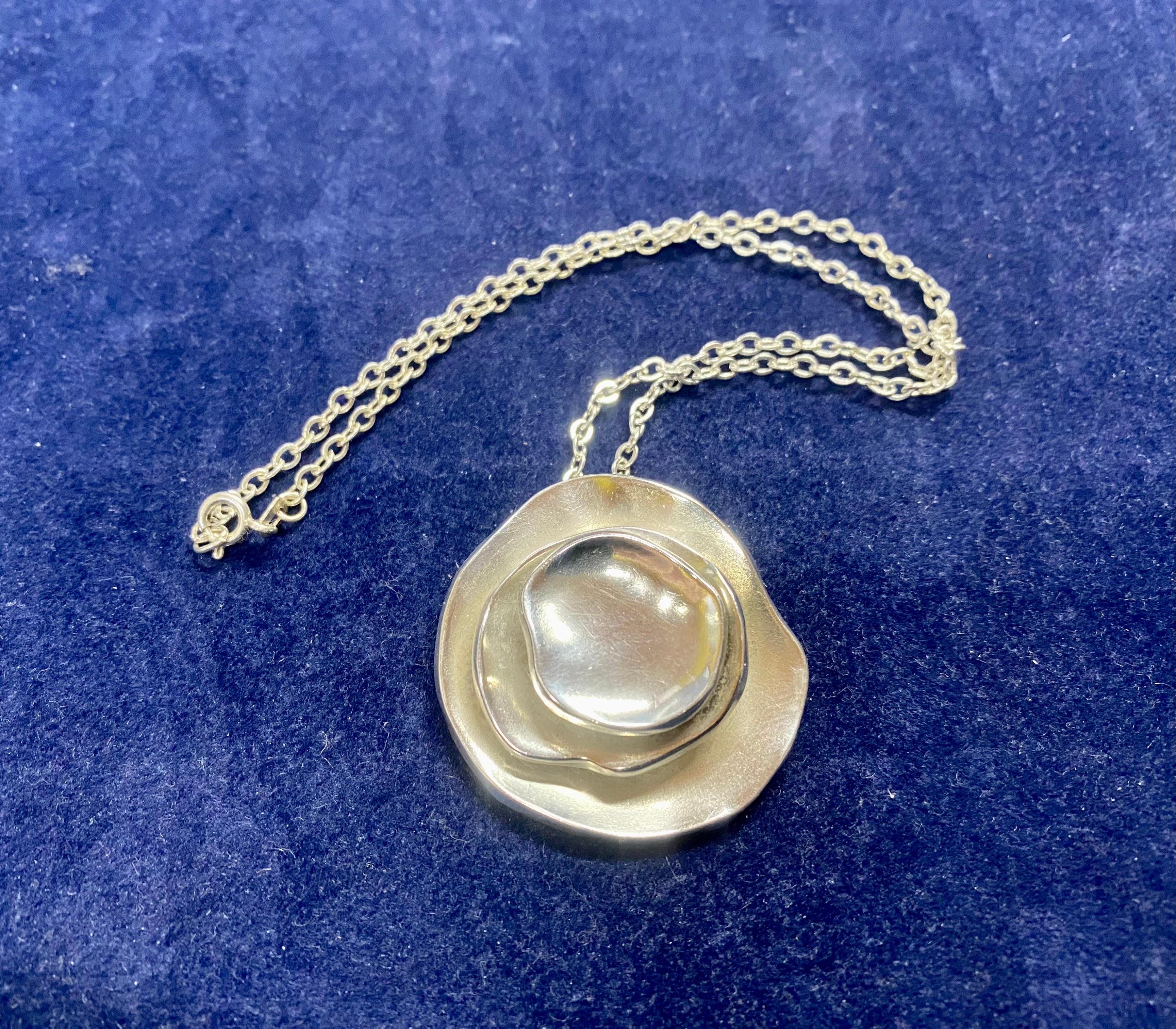 Modernista Spilla in argento sterling 