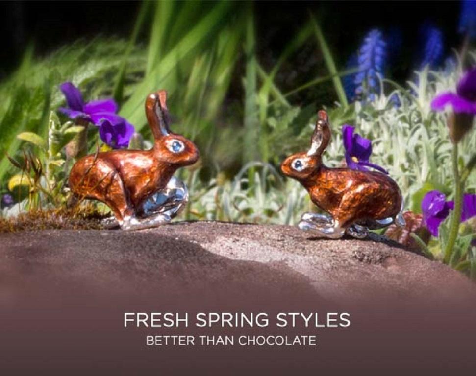 DEAKIN & FRANCIS, Piccadilly Arcade, London

The brown hare is symbolic of the English countryside and its beauty has been captured with these charming cufflinks from Deakin & Francis. With cabochon sapphire eyes and brown enamel detail, the brown