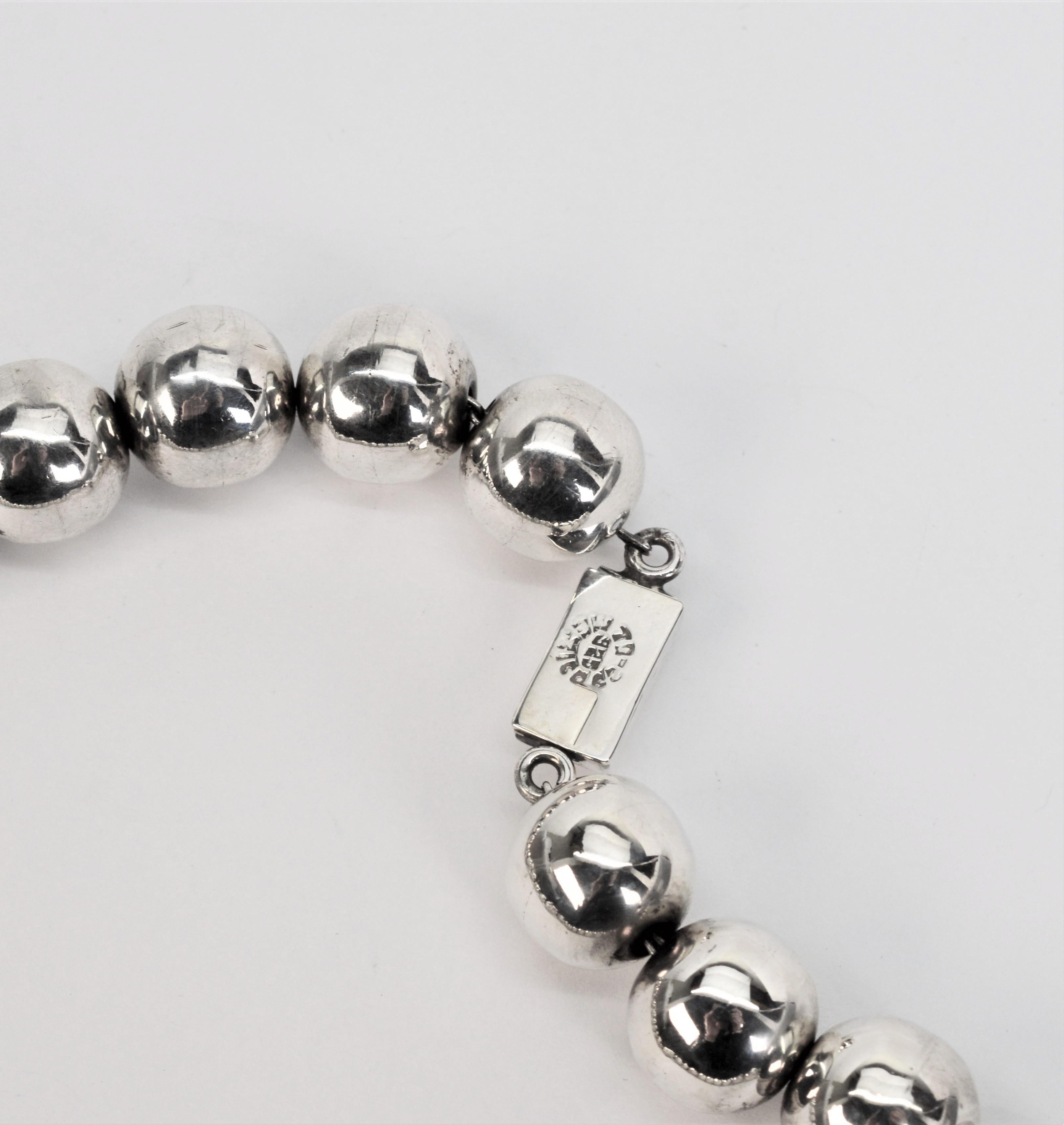 Sterling Silber Blase Perle Halskette im Zustand „Hervorragend“ im Angebot in Mount Kisco, NY