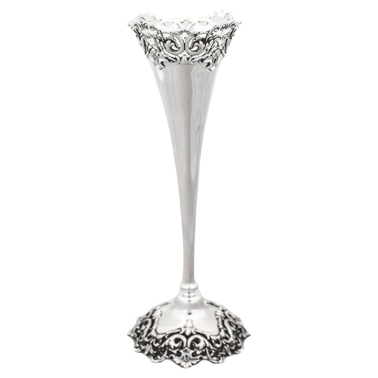 Sterling Silver Bud Vase For Sale at 1stDibs