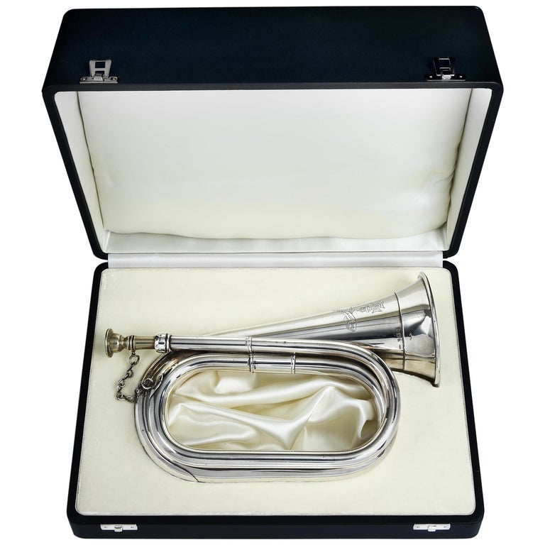 Sterling Silver Bugle of City of London Rifles For Sale at 1stDibs