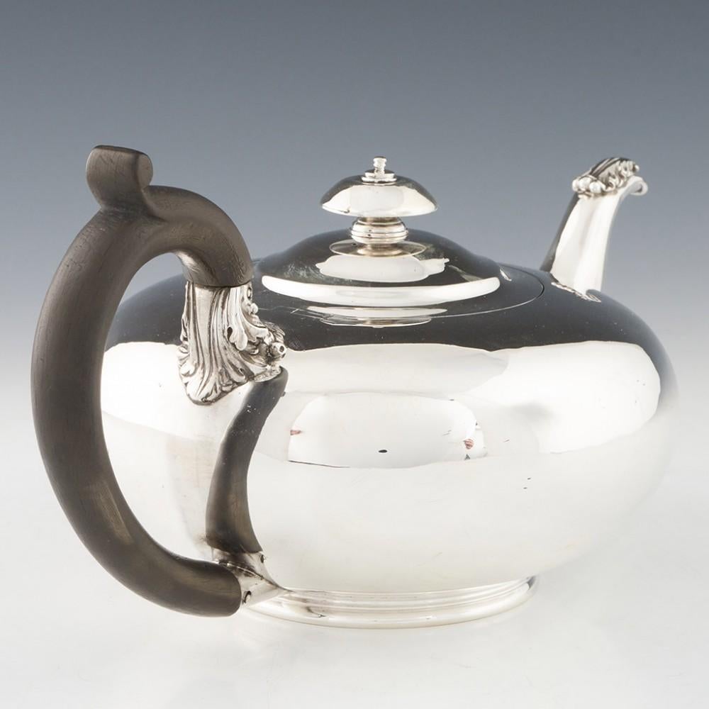 William IV Sterling Silver Bullet Shape Teapot London 1835