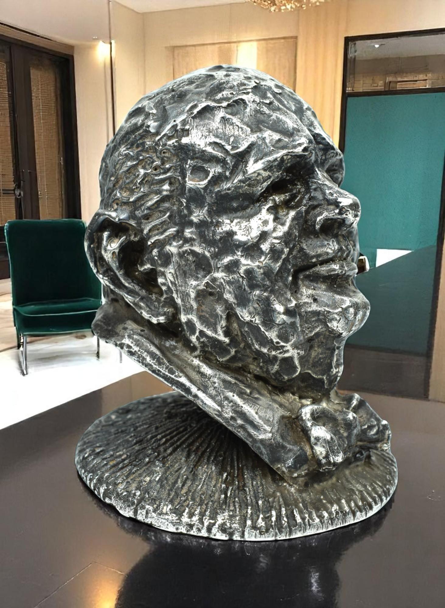 Sterling Silber Büste von Winston Churchill (London, 1969) im Angebot 3