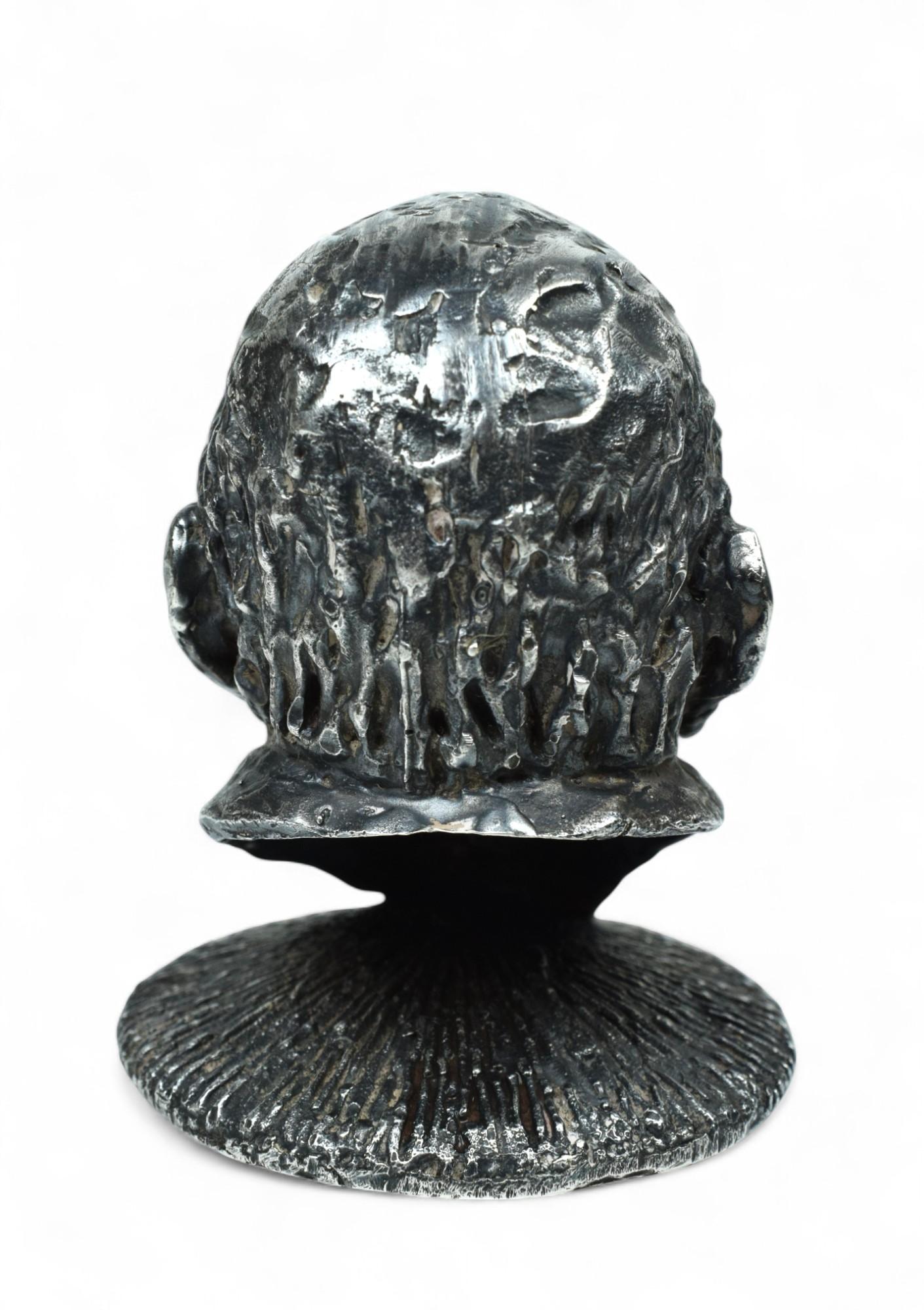 Sterling Silber Büste von Winston Churchill (London, 1969) (Brutalismus) im Angebot