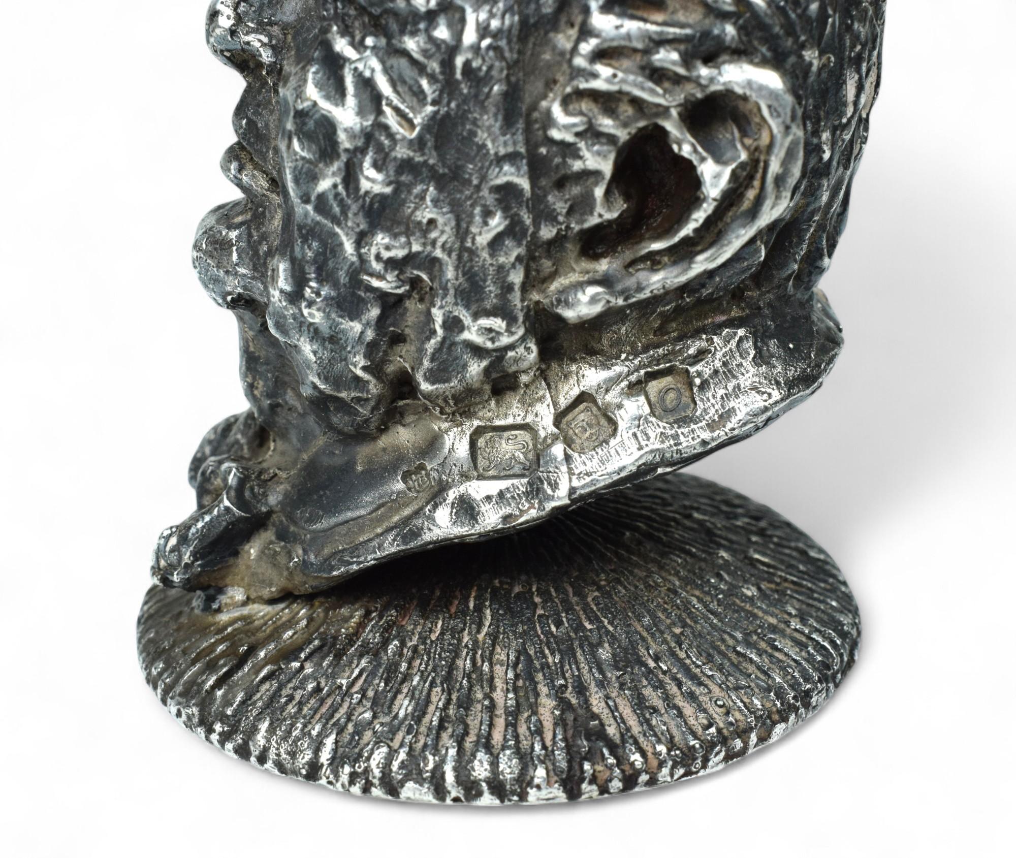 Sterling Silber Büste von Winston Churchill (London, 1969) (Gegossen) im Angebot