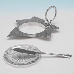 Sterling Silver Butter Dish and Knife
