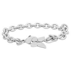 Sterling Silver Butterfly Charm Link Bracelet 7.5"
