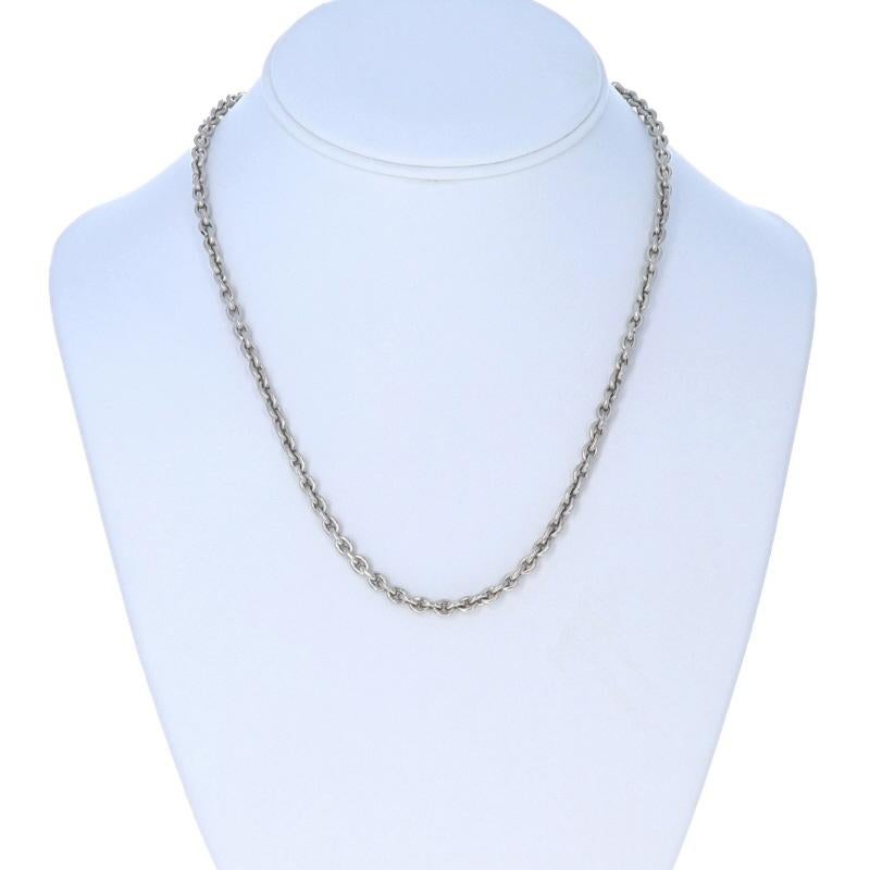 Sterling Silver Cable Chain Necklace 18 1/2