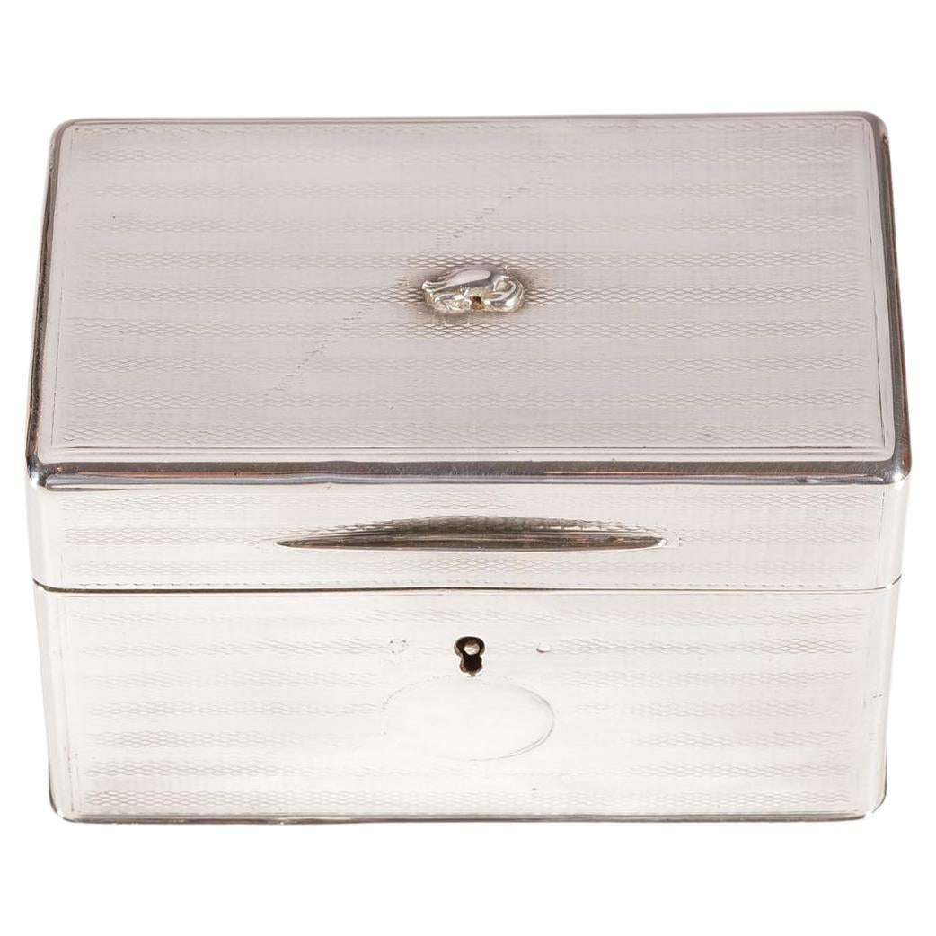 Sterling Silver Caddy London 1820 For Sale