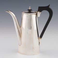 Silbernes Cafe au Lait-Set mit Sucrier Sheffield 1908 aus Silber