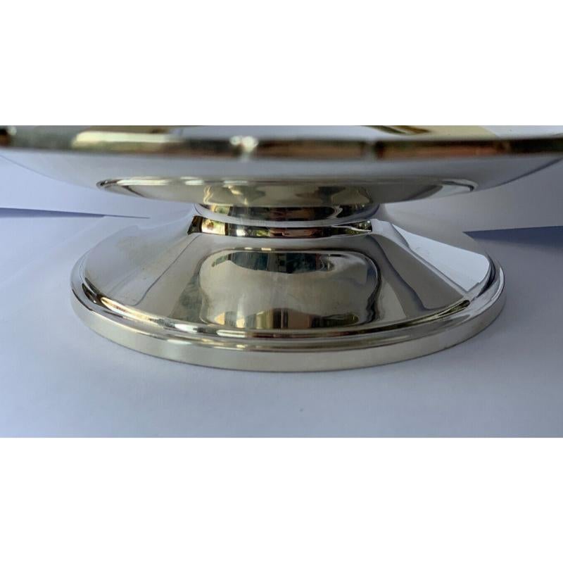 Women's or Men's Sterling Silver Cake Dish/Fruit Bowl by William Neale & Son Ltd, 1938 For Sale