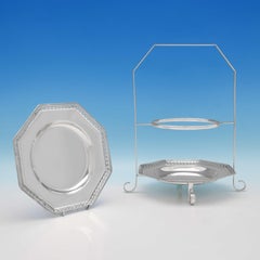 Art Deco Period Sterling Silver Cake Stand by Mappin & Webb in 1931