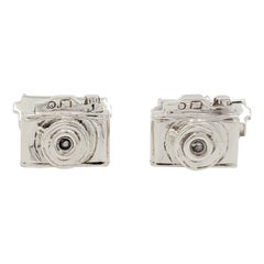 Sterling Silver Camera Cufflinks