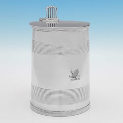 Pichet ancien en argent sterling George III, « en forme de boîte », Robert Garrard 1805