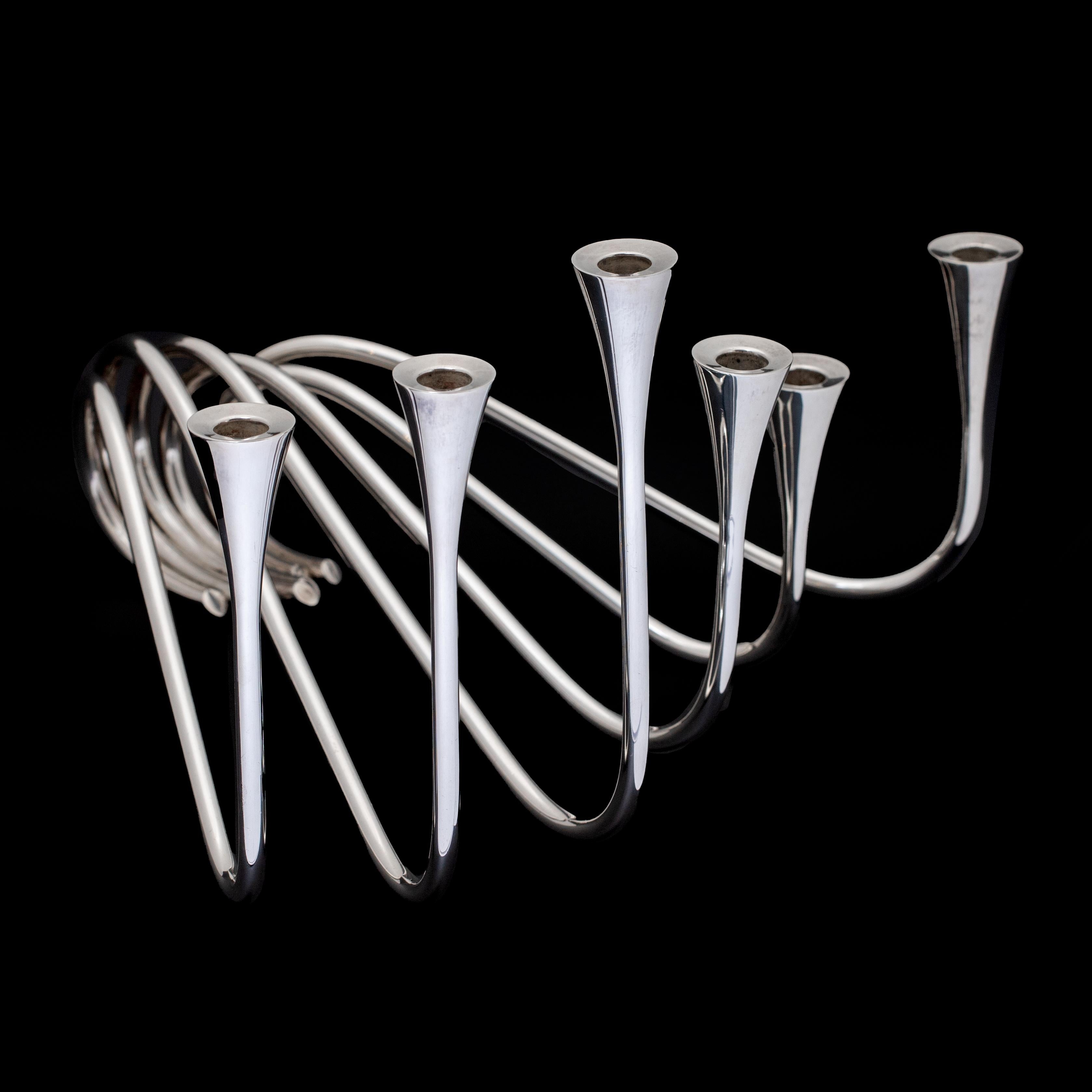 Candelabro de plata de ley de Ibi Trier Mørch (1910-1980) en venta 3