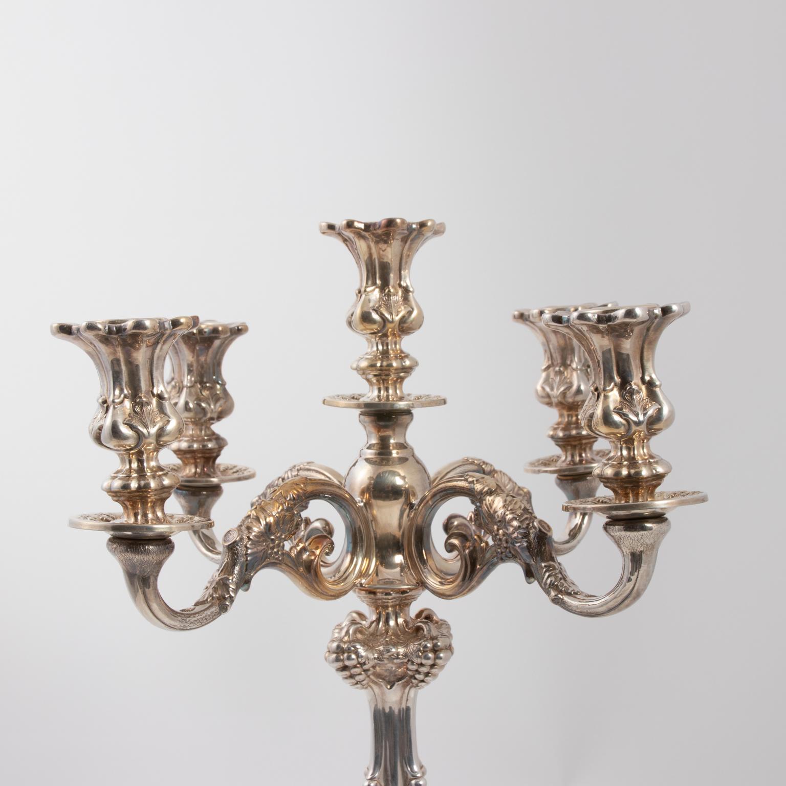 Sterling Silver Candelabra Four Arms 2