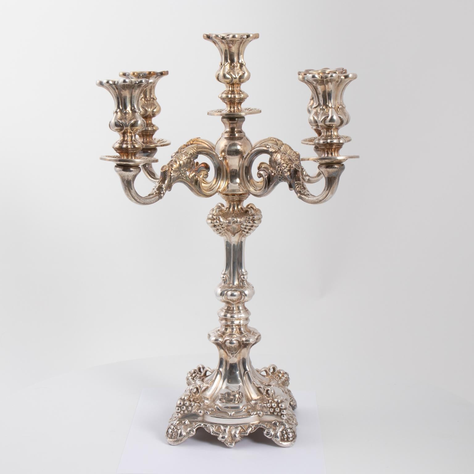 silver candelabra 5 arm