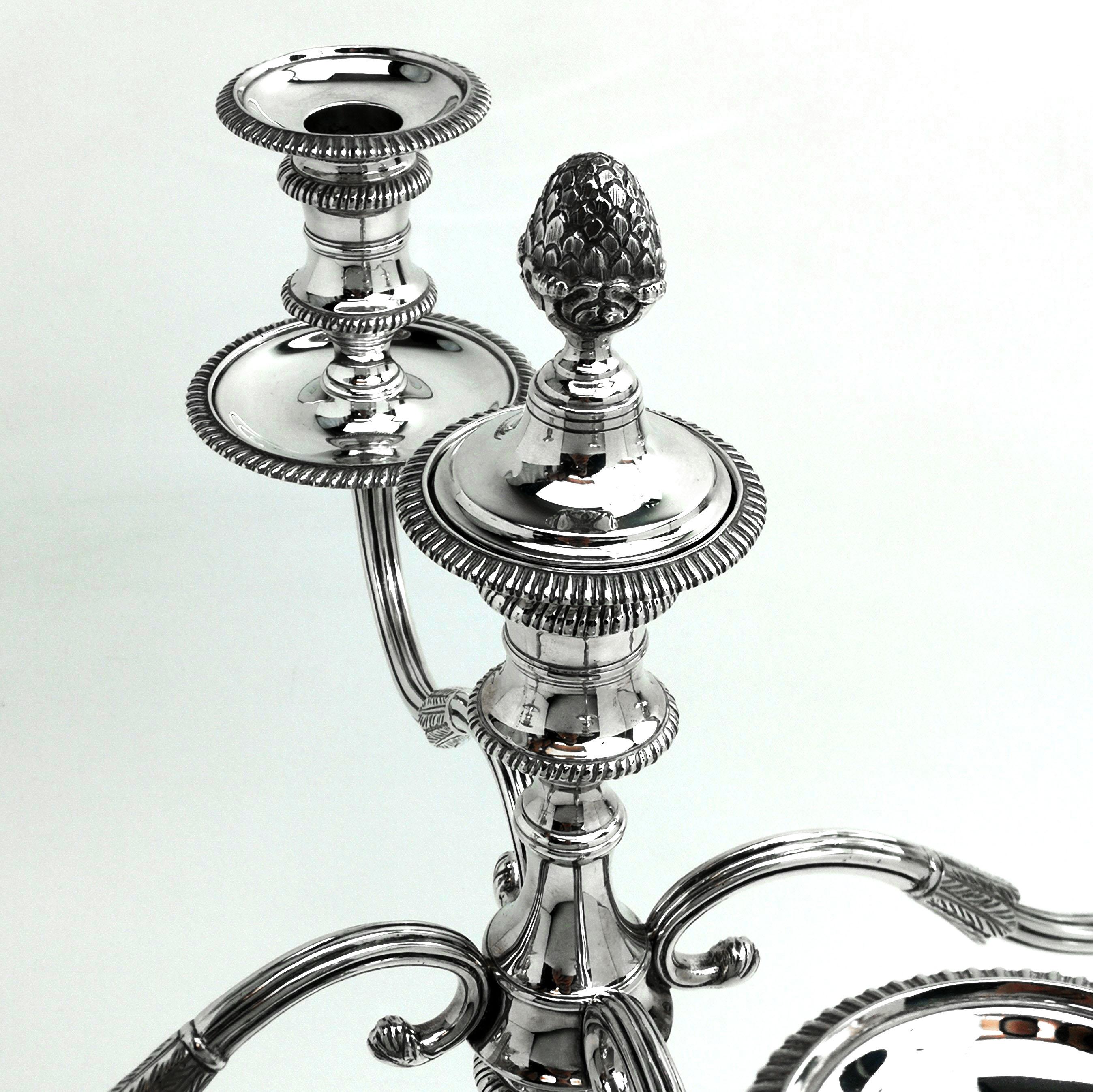 Sterling Silver Candelabra London 1965 5-Light Candelabra / Candleholder 2