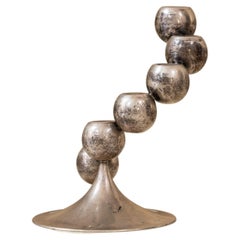 Sterling Silver Candle Holder, Italy 1960