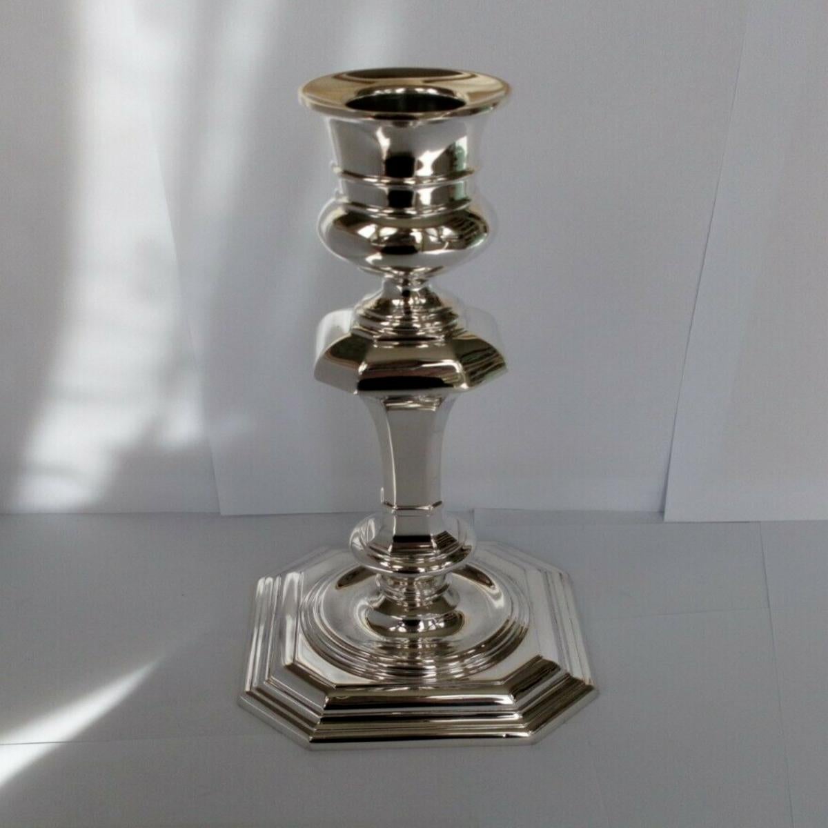 Sterling Silver Candleabra by Elkington & Co Ltd, 1967 In Excellent Condition For Sale In London, GB