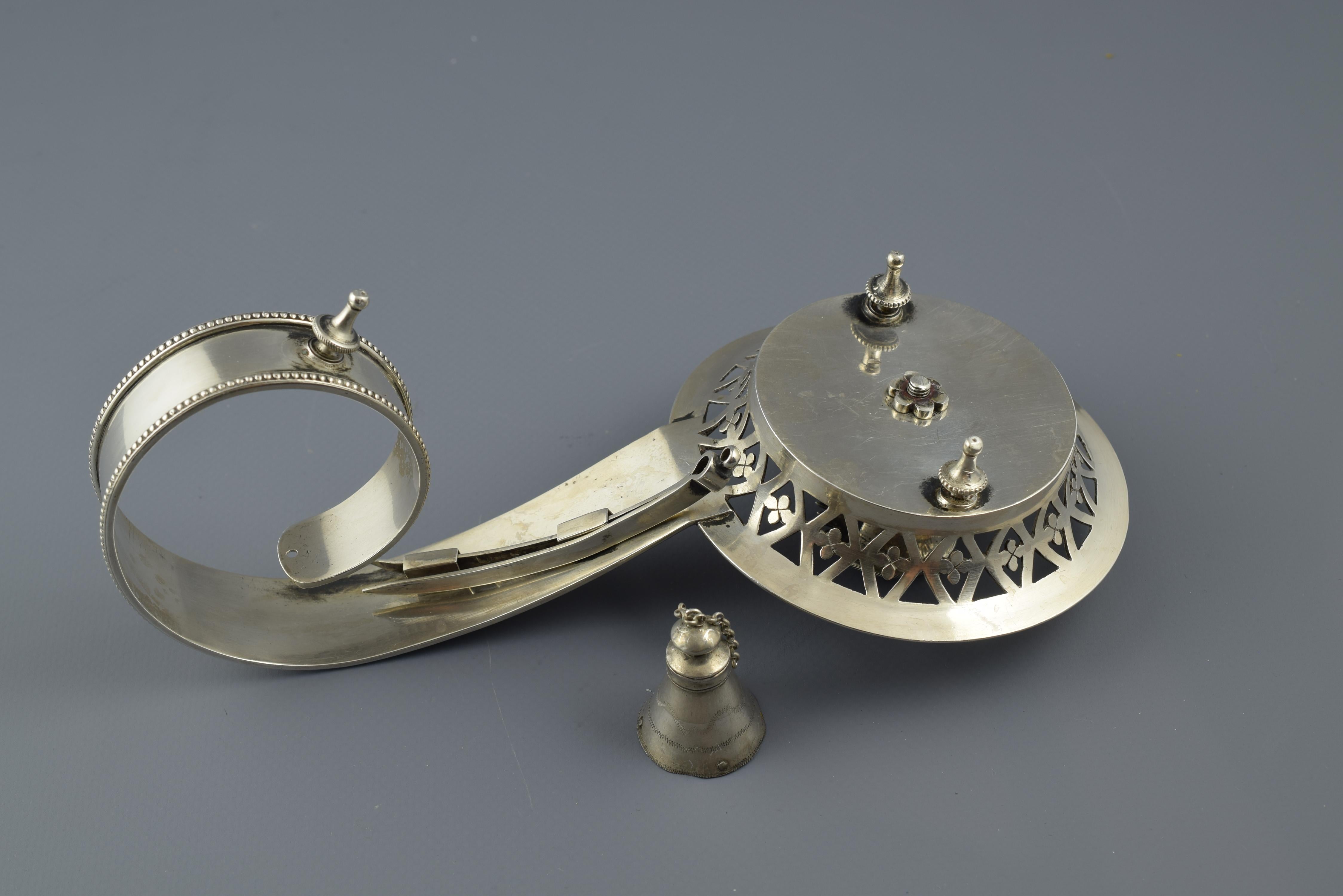 Sterling Silver Candlestick, 19th Century, with Contrast Marks and Initials 3