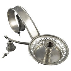 Sterling Silver Candlestick, 19th Century, with Contrast Marks and Initials