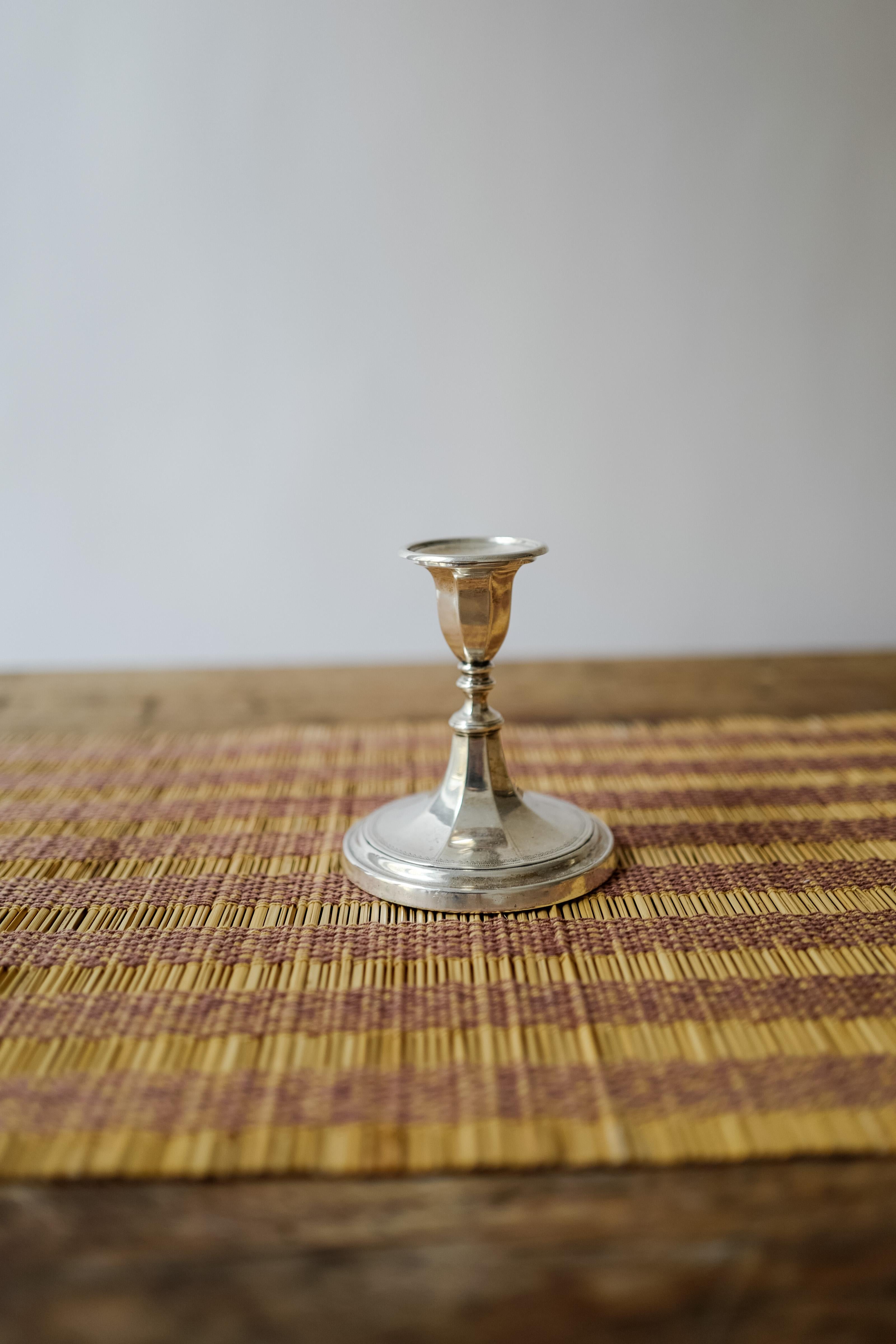 English Sterling Silver Candlestick from Harrods London For Sale