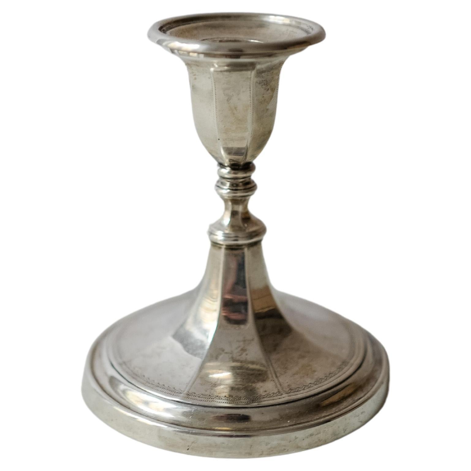 Sterling Silver Candlestick from Harrods London For Sale